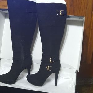 G by Guess Black Suede Boots
